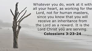 Our work – an act of WORSHIP